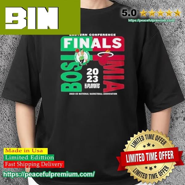 Nba 2023 Western Conference Finals Match Up Boston Celtics Vs Miami Heat Fashion T-Shirt