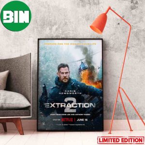 New Poster For Extraction 2 With Chris Hemsworth Only On Netflix Home Decor Poster-Canvas