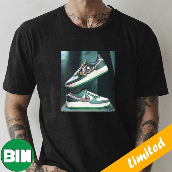 Nike Air Force 1 Low Jade Dragon Kicks Finder Sneaker T-Shirt