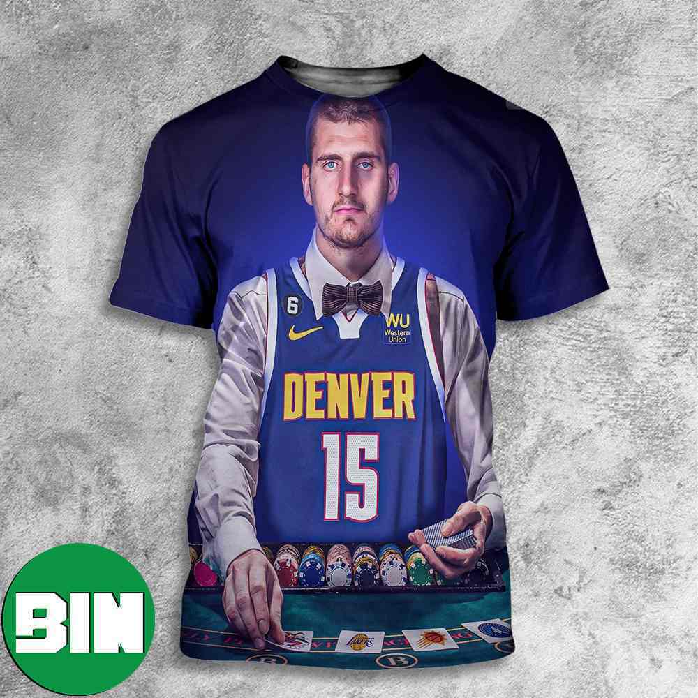 Nikola Jokic Joker And The Denver Nuggets Played The Cards Win 2023 NBA Finals All Over Print Shirt