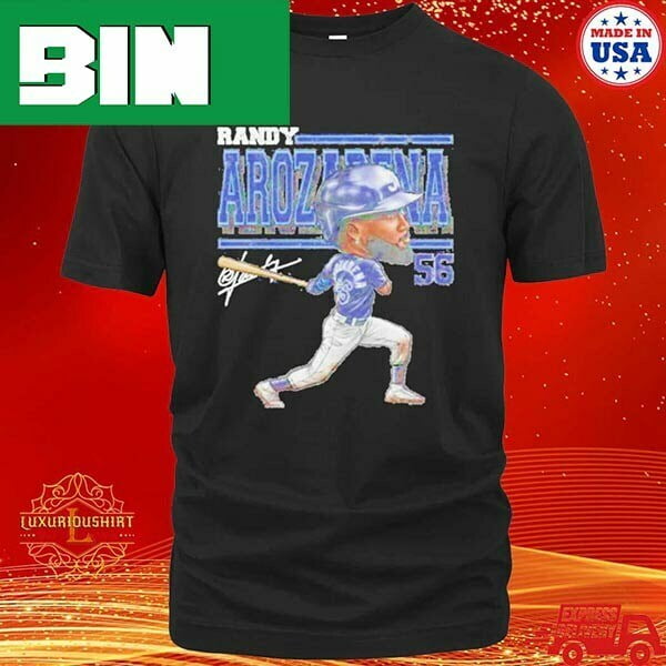 Official Randy Arozarena 56 Tampa Bay Rays Cartoon Tending T-Shirt