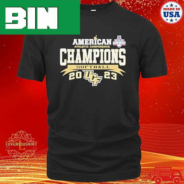 Official UCF Knights Blue 84 2023 AAC Softball Conference Tournament Champions Locker Room Style T-Shirt