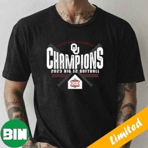 Oklahoma Sooners 2023 NCAA Big 12 Softball Conference Tournament Champions Locker Room Fan Gifts T-Shirt