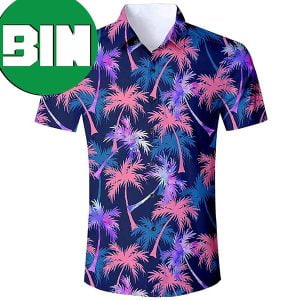 Palm Tree Blue Funny Tropical Hawaiian Shirt