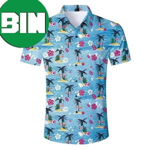 Palm Tree Flamingo Funny Summer Hawaiian Shirt