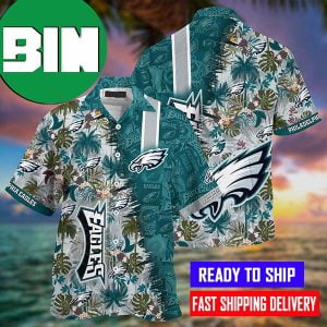 Philadelphia Eagles Style Trophycal Coconut NFL Hawaiian Shirt