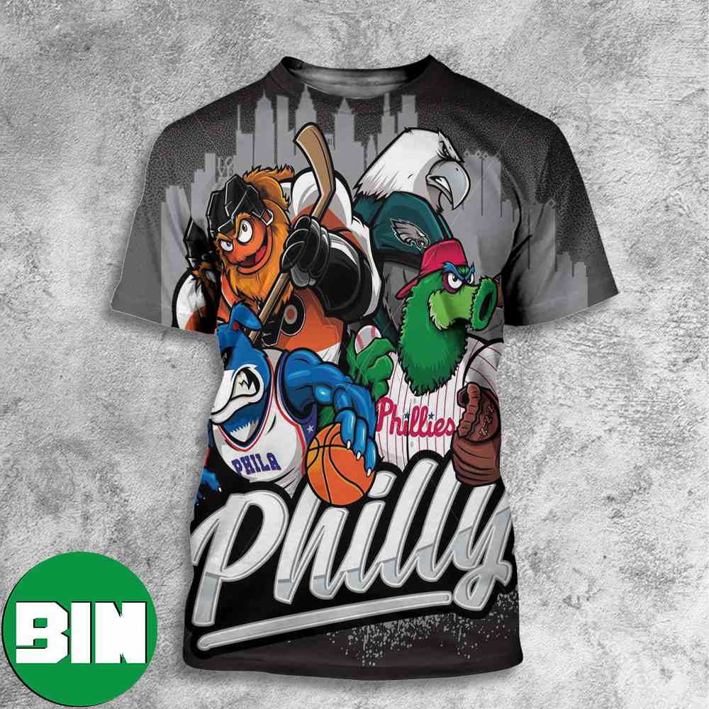 Philadelphia Eagles x Philadelphia 76ers x Philadelphia Phillies Philly Sports Team All Over Print Shirt