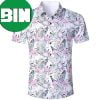 Pink Flamingo Funny With Palm Leaf Summer Hawaiian Shirt