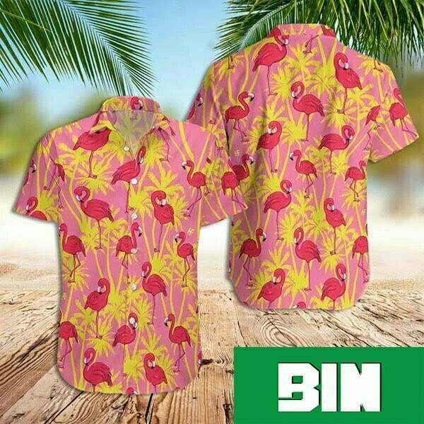 Pink Hawaiian Shirt Flamingo On Pink Background Summer 2023 Hawaiian Shirt