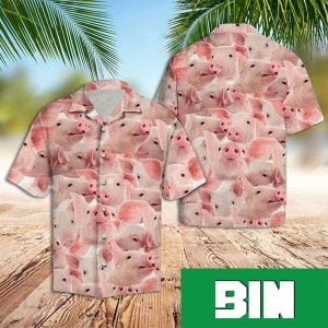 Pink Hawaiian Shirt Happy Pig Summer 2023 Hawaiian Shirt