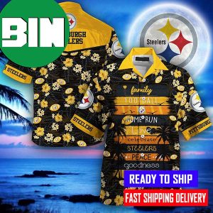 Pittsburgh Steelers Hibicus Flower NFL Hawaiian Shirt