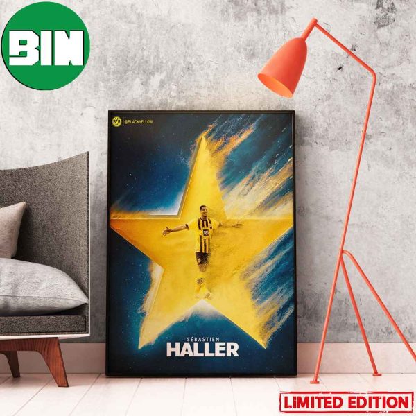 Sebastien Haller Fires Borussia Dortmund To The Top Of Bundesliga Home Decor Poster-Canvas
