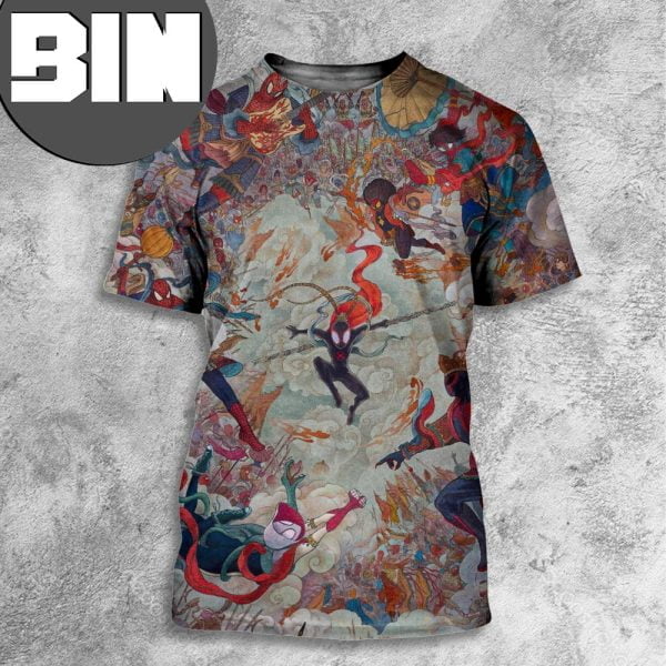 Spiderman Across The Spider Verse Chinese Style All Over Print Shirt