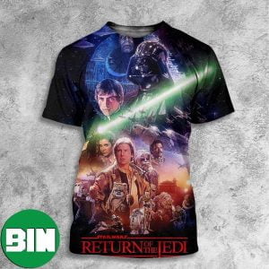 Star Wars Return Of The Jedi 40th Anniversary 1983-2023 Star Wars Day May The 4th Be With You All Over Print Shirt