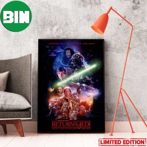 Star Wars Return Of The Jedi 40th Anniversary 1983-2023 Star Wars Day May The 4th Be With You Home Decor Poster-Canvas