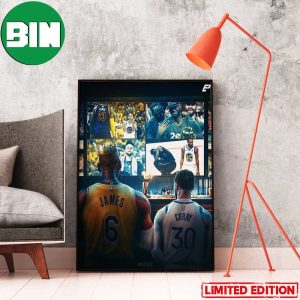 Steph Curry vs LeBron James Episode 5 NBA Playoffs Los Angeles Lakers vs Golden State Warriors Home Decor Poster-Canvas