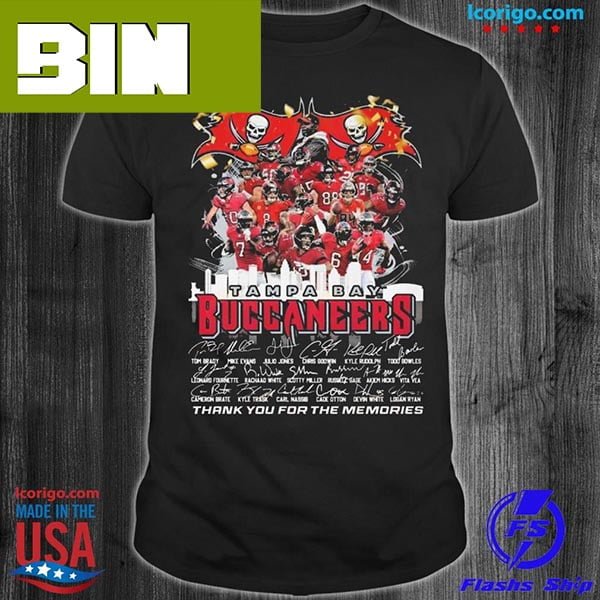 Tampa Bay Buccaneers Signature Thank You For The Memories Style T-Shirt