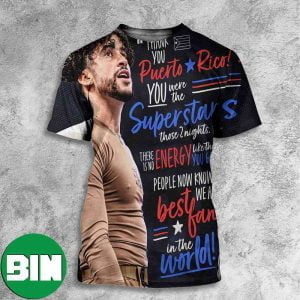 Thank You Puerto Rico You Are Superstars Bad Bunny WWE Backlash All Over Print Shirt