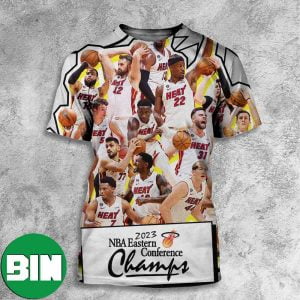 The Miami Heat Are 2023 NBA Eastern Conference Champions Congratulations All Over Print T-Shirt