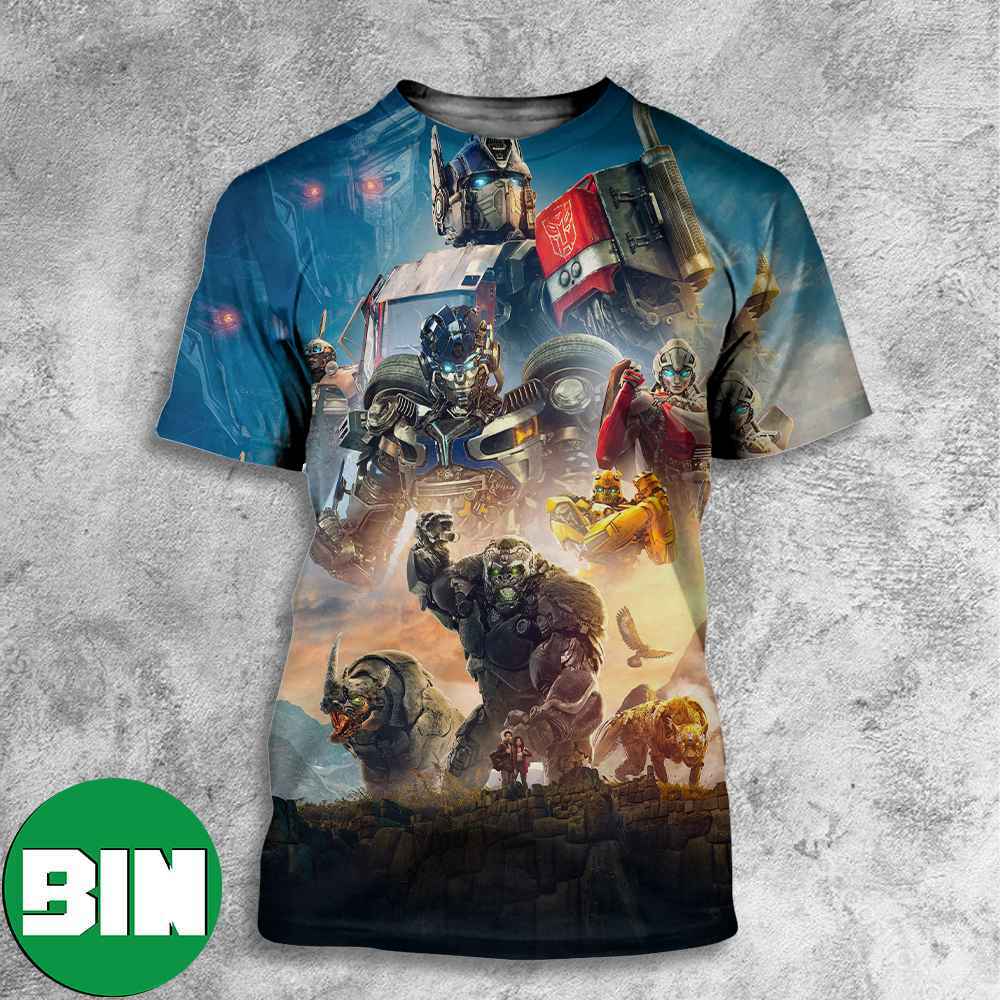 Transformers Rise Of The Beasts 2023 New Movie Poster All Over Print Shirt