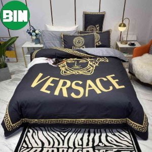 Versace Black Gold Luxury 2023 Bedding Set
