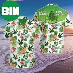 Weed Is Organic Tropical Summer Floral Hawaiian Shirt