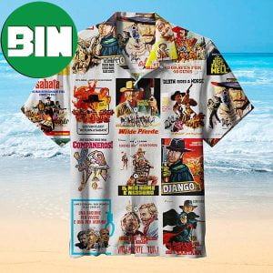 Western Wild West Cowboys And Indians Action Movie Summer Hawaiian Shirt