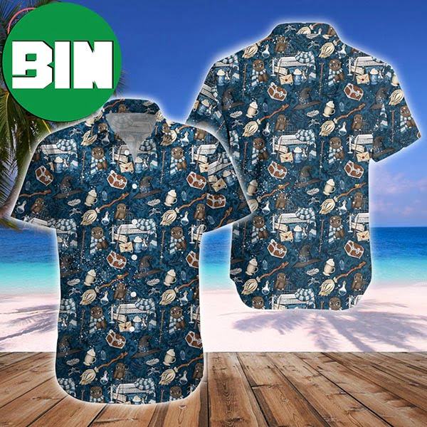 Wizard Fabric Harry Potter Blue Hawaiian Shirt - Binteez