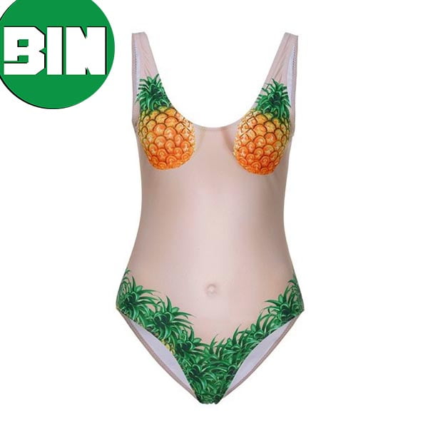 Women High Cut One Piece Swimsuit Funny Bathing Monokini Swimwear - Binteez
