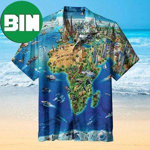 World Landmarks Map Summer Hawaiian Shirt