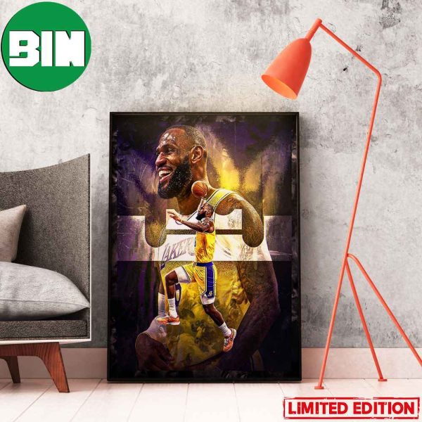 Year 20 LeBron James Los Angeles Lakers NBA Playoffs 2023 The King James Home Decor Poster-Canvas