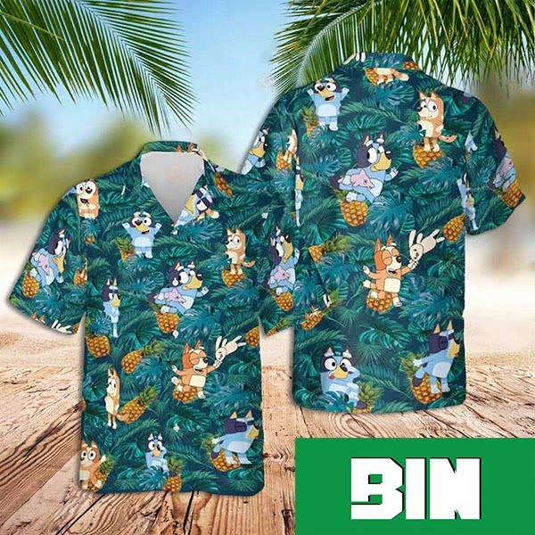 Bluey Hawaiian Shirt Funny Bluey Bluey Beach Summer 2023 Hawaiian Shirts