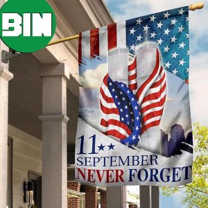 11 September Never Forget Flag Twin Towers American Flag Honor Patriot Day Memorial Decor 2 Sides Garden House Flag