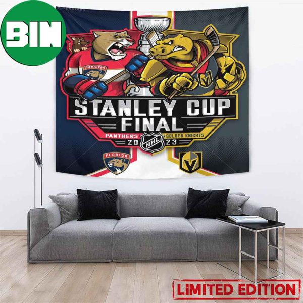 2023 Stanley Cup Final Florida Panthers vs Vegas Golden Knights NHL Playoffs Poster Tapestry