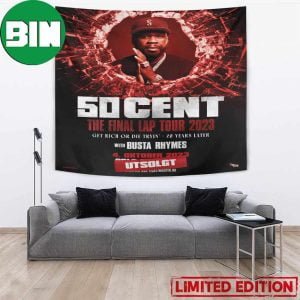 50 Cent The Final Lap Tour 2023 With Busta Rhymes Poster Tapestry