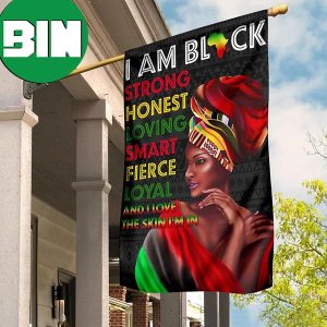 African Woman I’m Black Strong Honest Smart Fierce Flag Proud Of Black Women Feminist Gifts 2 Sides Garden House Flag
