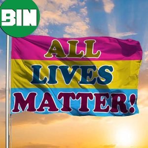 All Lives Matter Flag LGBT Blue Yellow Blue Pansexual Pride Flag Les Gay Bi Trans Pride Month 2 Sides Garden House Flag