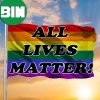 All Lives Matter Flag LGBT Blue Yellow Blue Pansexual Pride Flag Les Gay Bi Trans Pride Month 2 Sides Garden House Flag