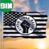 All Black American Flag Raised Fist Blacked Out American Flag Black Power Outdoor Indoor Decor 2 Sides Garden House Flag