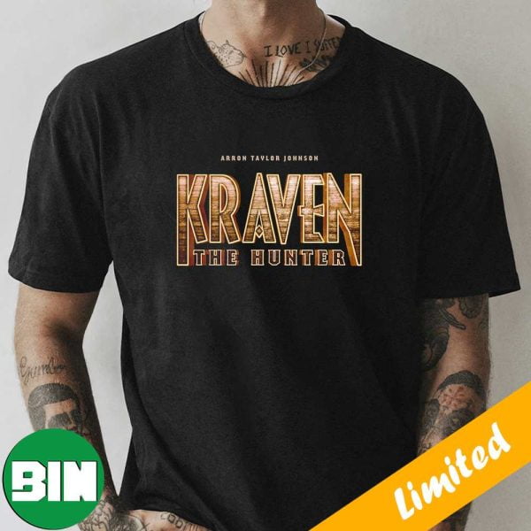 Arron Taylor Johnson Kraven The Hunter Logo Movie 2023 Sony x Marvel Studios Fan Gifts T-Shirt