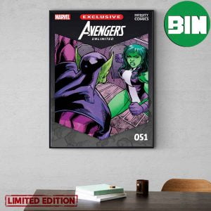 Avengers Unlimited Infinity Comic 2022 Issue 51 Marvel Comics Home Decor Poster-Canvas