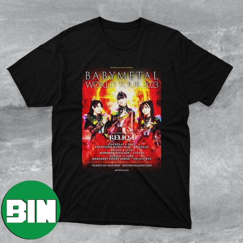 2022SUMMER/AUTUMN新作 BABYMETAL 2023アジアツアー Tシャツ 3種セット