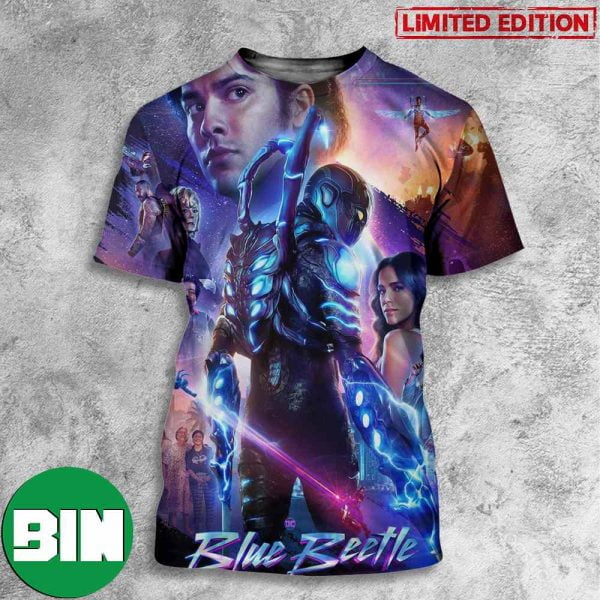 Beetles Out Of The Bag Blue Beetles New Poster Movie 2023 3D T-Shirt