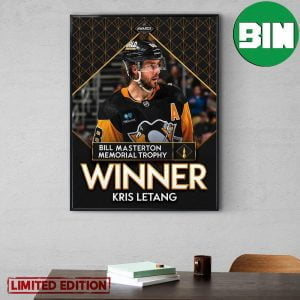 Bill Masterton Memorial Trophy Winner Kris Letang NHL Awards 2023 Poster Canvas