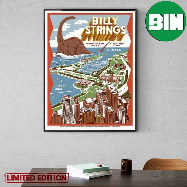 Billy Strings Huntington Bank Pavilion At Northerly Island Chicago IL June 17 2023 Home Decor Poster Canvas