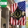Black And White American Flag Honor Military Army Law Enforcement Pride Flag Patio Furniture 2 Sides Garden House Flag