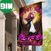 Black Cat In October We Wear Pink Flag Breast Cancer Halloween Welcome Home Decor For Women 2 Sides Garden House Flag