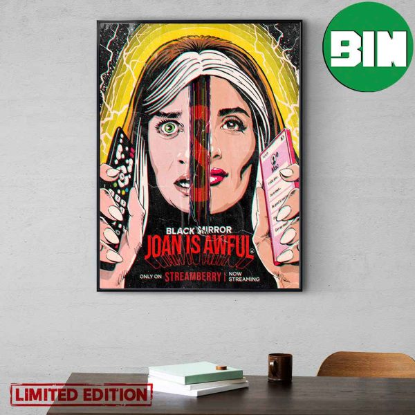 Black Mirror Joan Is Awful Netflix Movie Home Decor Poster Canvas