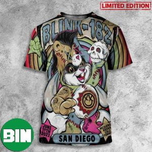 Blink-182 San Diego Event June 19 2023 San Diego Pechanga Arena California 3D T-Shirt