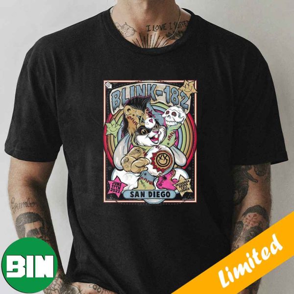 Blink-182 San Diego Event June 19 2023 San Diego Pechanga Arena California Fan Gifts T-Shirt